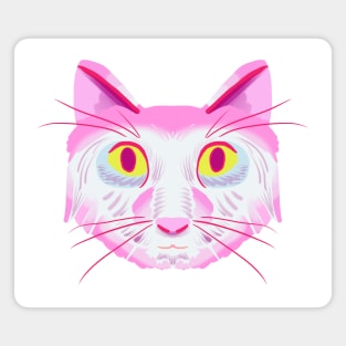 Cat Head Design Version 1 (pink) Magnet